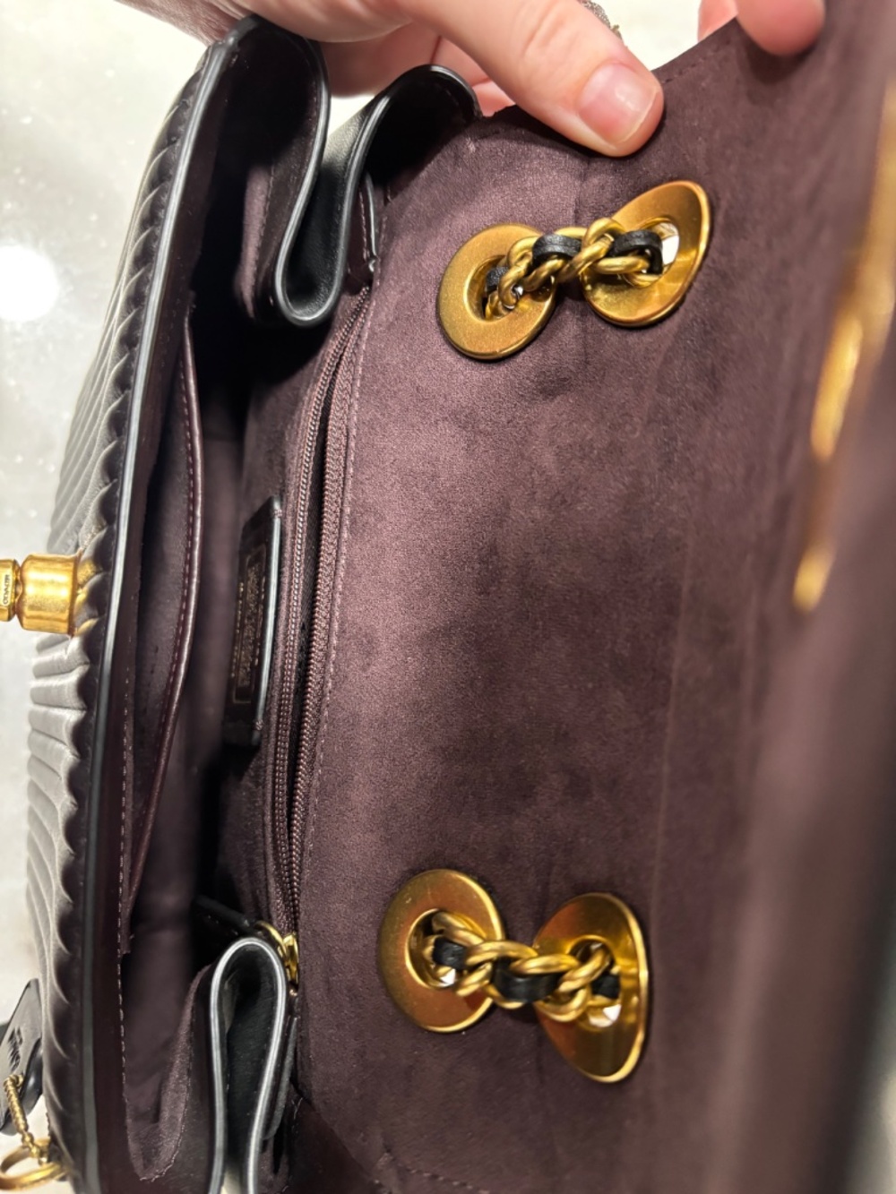Coach ~2016 Black & Gold Parker Convertible Backpack - Picture 6 of 6